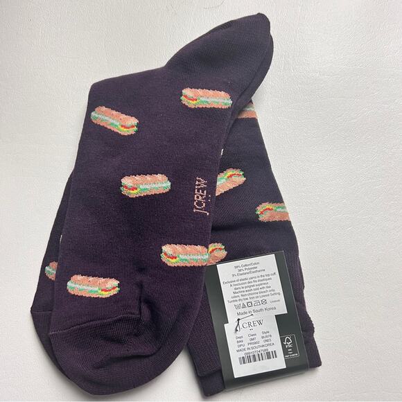 J.Crew Sandwich Print Graphic Design Trouser Socks Onesize NWT - Picture 8 of 9
